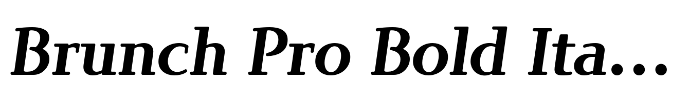 Brunch Pro Bold Italic